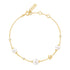 Gold Shell Pearl and Star Station Bracelet